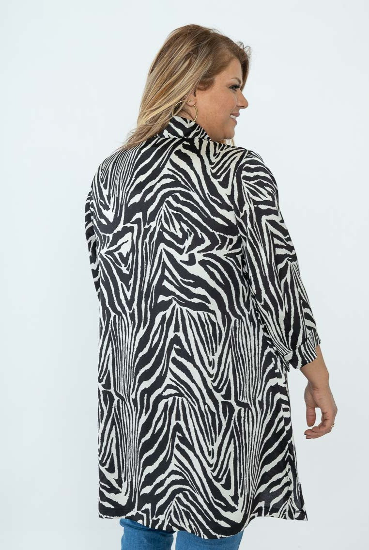 La robe chemise zébrée