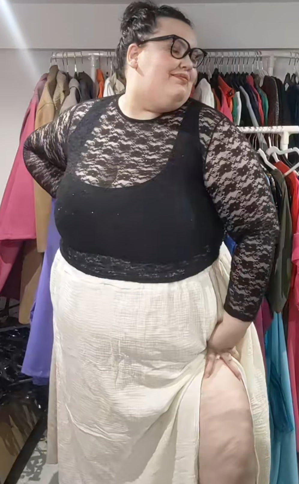 La jupe en gaze de coton