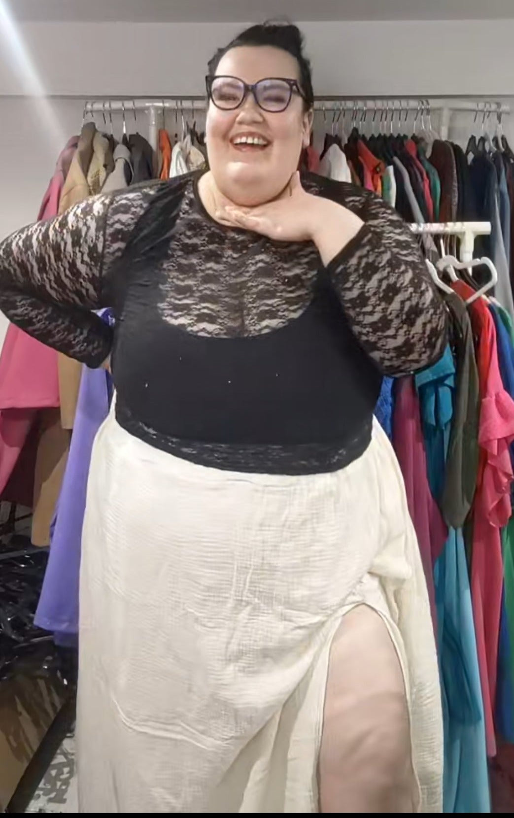 La jupe en gaze de coton