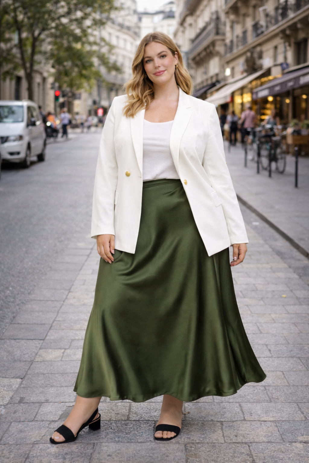 La jupe longue satinée