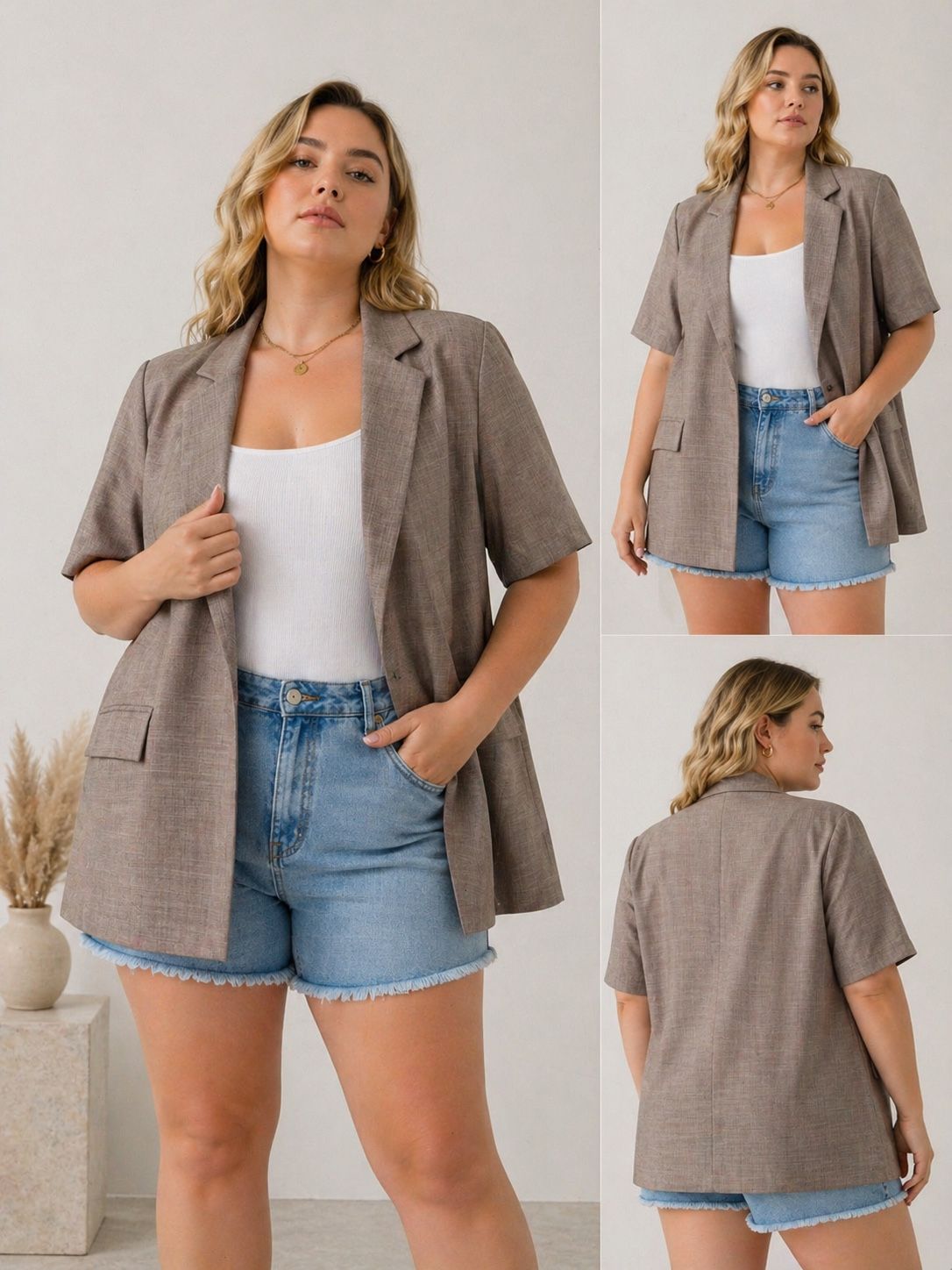 Le blazer manches courtes