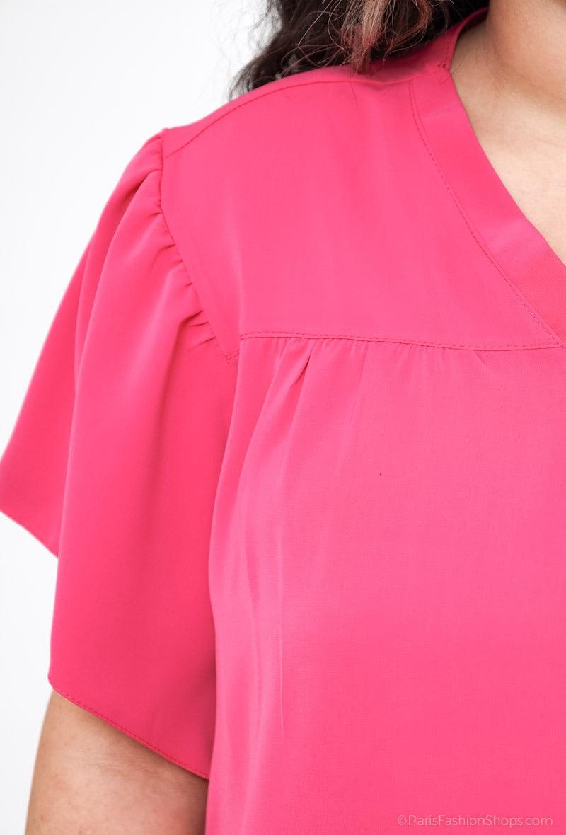La blouse col V - Big Fab Fashion