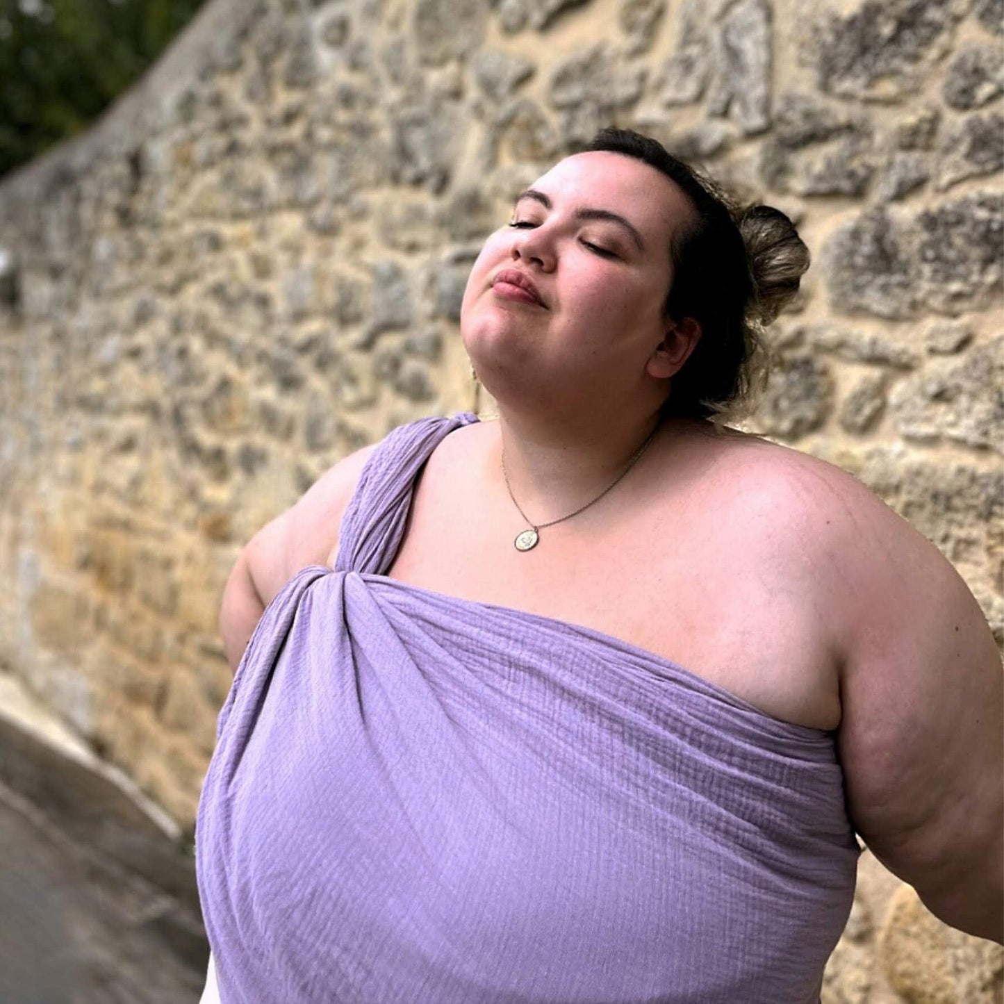 Le paréo grandes tailles Big Fab Fashion en lilas