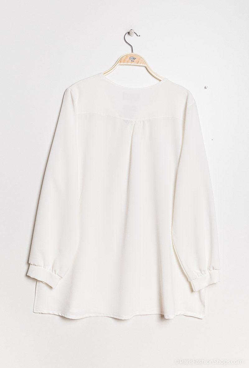 La blouse col haut - Big Fab Fashion