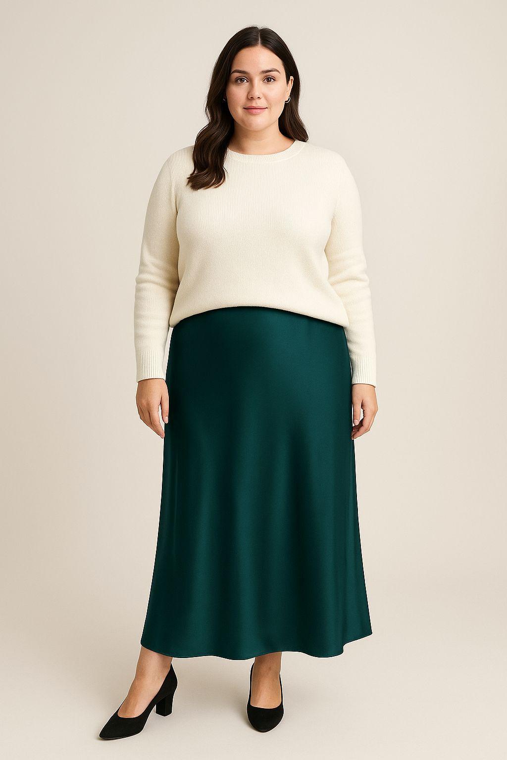 La jupe longue satinée