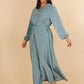La robe longue satinée - Big Fab Fashion