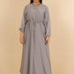 La robe longue satinée - Big Fab Fashion