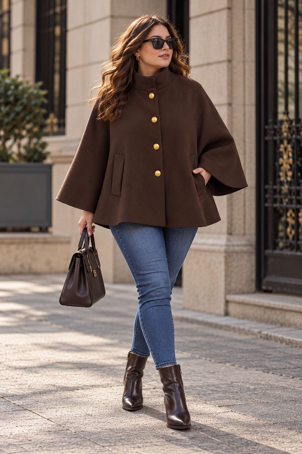 Le poncho droit
